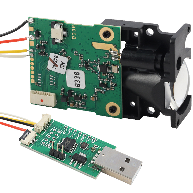 Industrial Laser Distance Sensor - Czujnik laserowy odległości LDJ 200m UART,