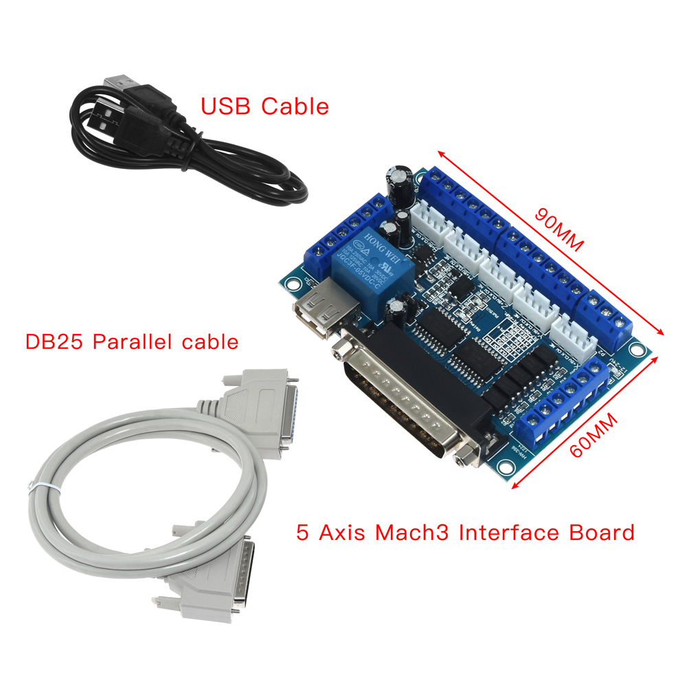 Breakout Board Mach3 - 5-osiowy tabliczka zaciskowa CNC MACH3 z