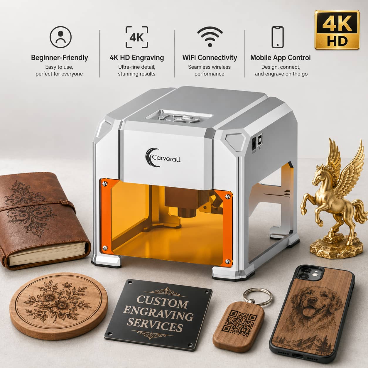Laserowa grawerka Carverall, K – Industrial Laser Engraver For Metal recenzja i cena