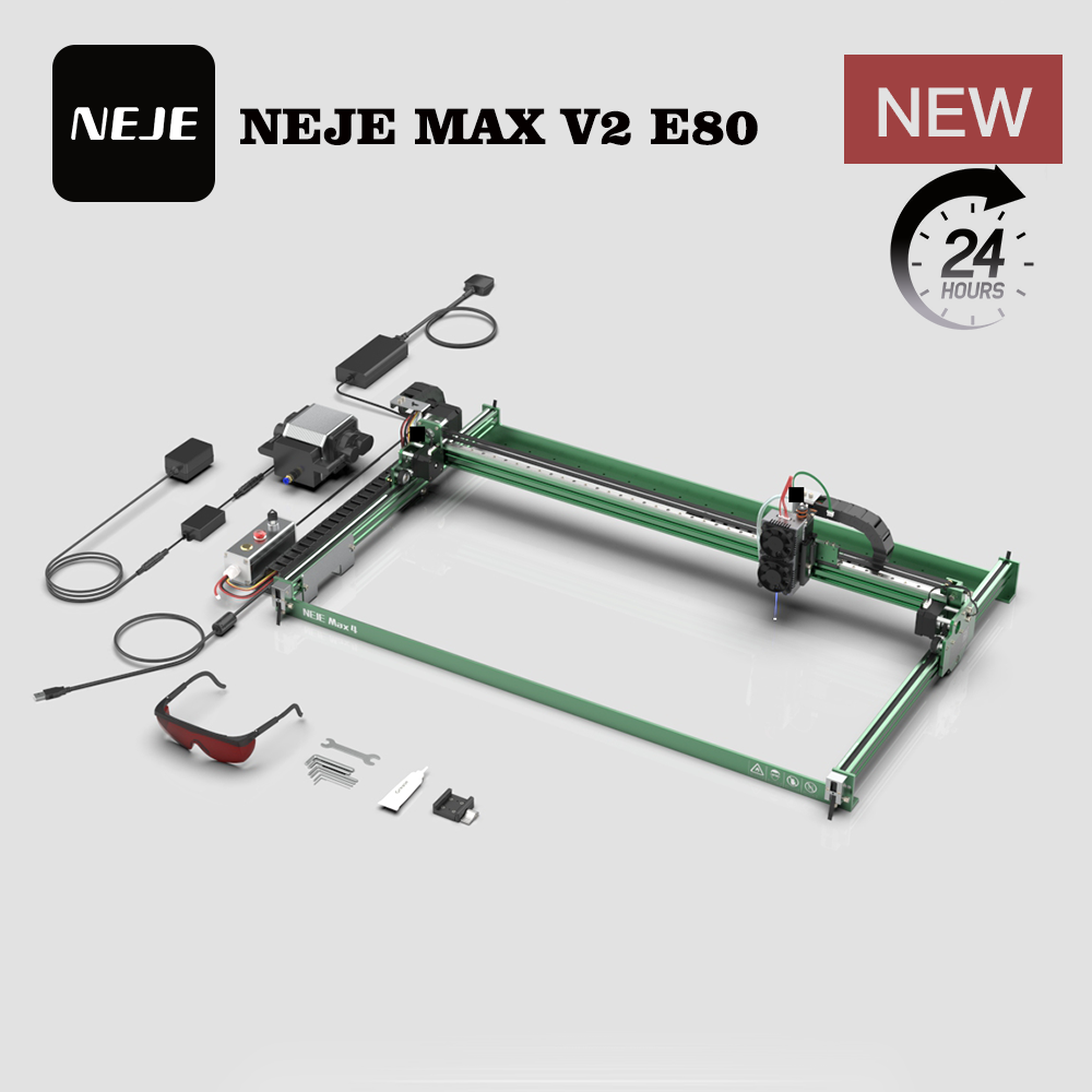 NEJE MAX V2 E80 80W 455nm Lase – Industrial Laser Engraver For Metal recenzja i cena